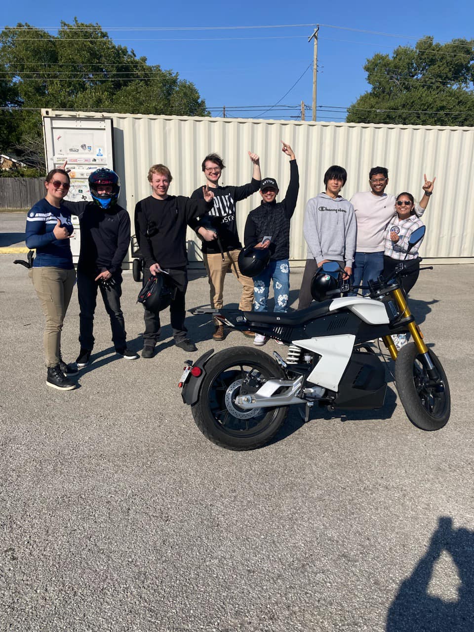 Commercial rider utilizing Ryvid electric motorcycle